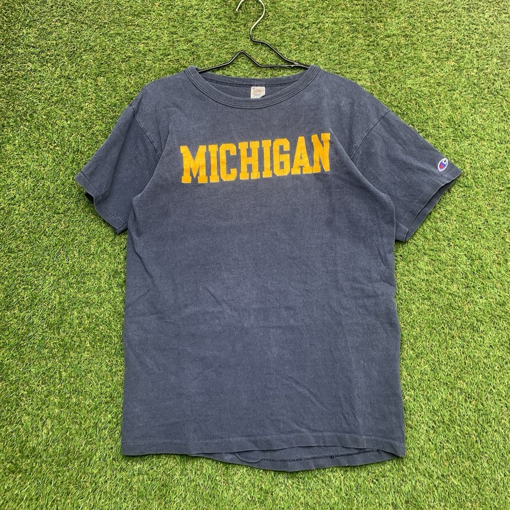 Vintage Michigan Wolverines Champion Shirt Mens Large Single Stitch University